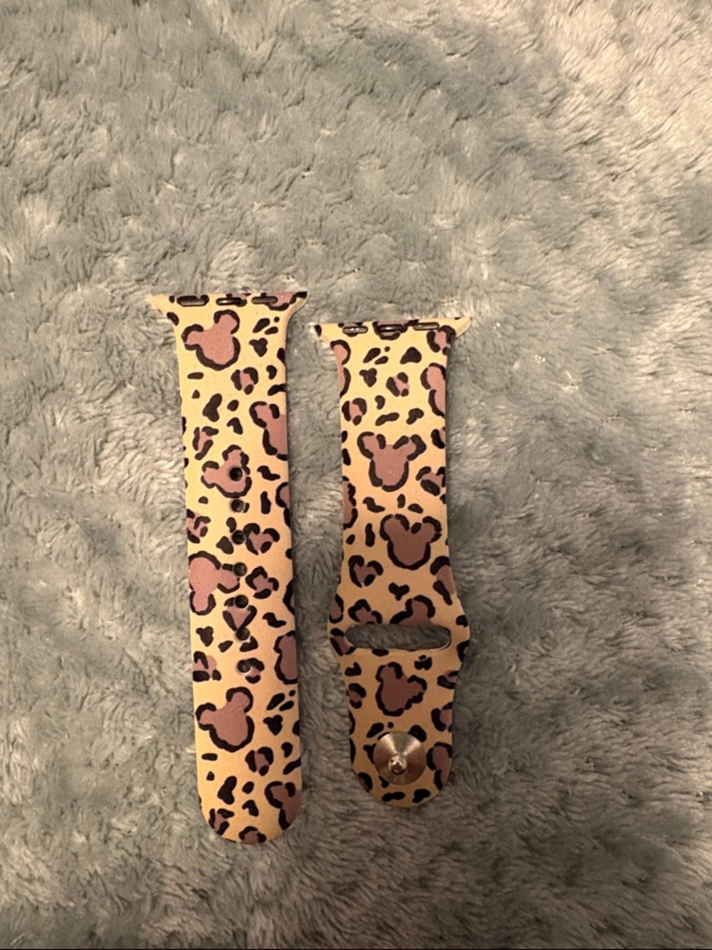 Leopard Print Watch Band - tan & Cream